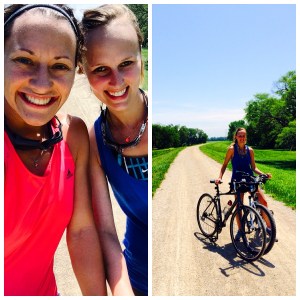 This is my good friend Taylor who is training with me for our first sprint triathlon. The race is this Sunday morning at Clinton Lake in Lawrence, Kan.